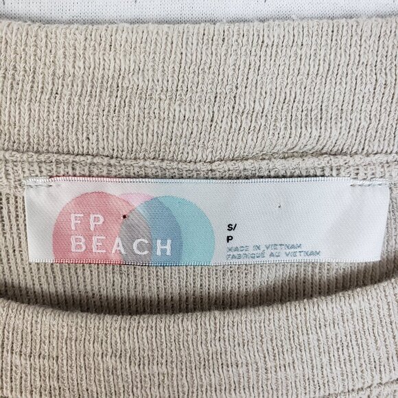 Free People FP Beach Sweater Tunic Cotton Knit Boho Minimalist size S Oversized - Picture 4 of 10
